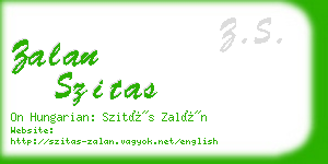 zalan szitas business card